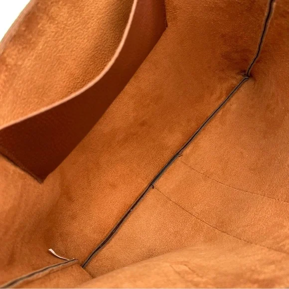 ❌SOLD❌ Vince Camuto Vegan Pebbled Faux Leather Tote Laptop Bag Brown Black - Picture 5 of 17